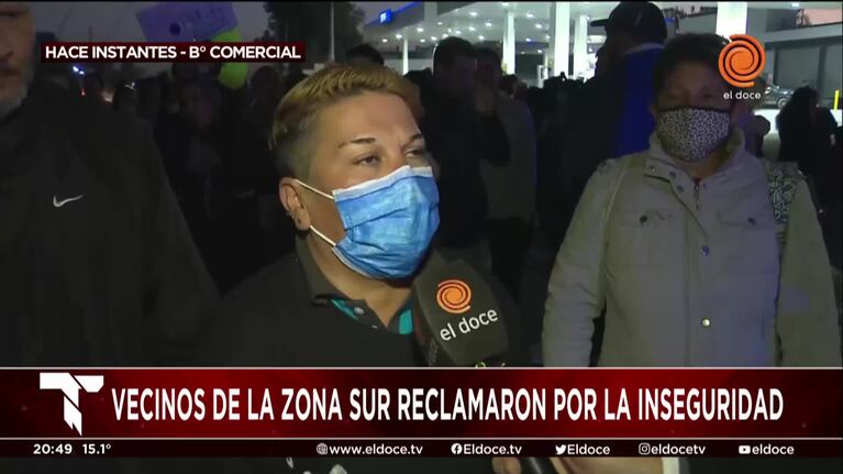 Vecinos de la zona sur de la ciudad reclamaron por la inseguridad
