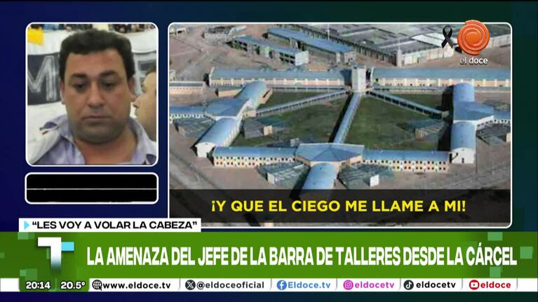 Las amenazas del jefe de la barrabrava de Talleres desde la cárcel de Bouwer