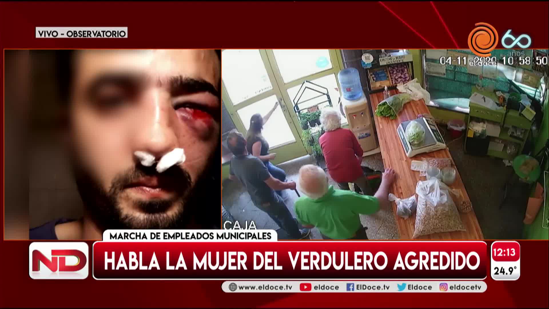 La esposa del verdulero golpeado: "Temí por su vida"