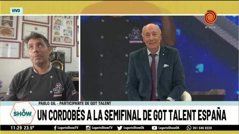 Cordobés hace malabares con pizzas en un reality de España