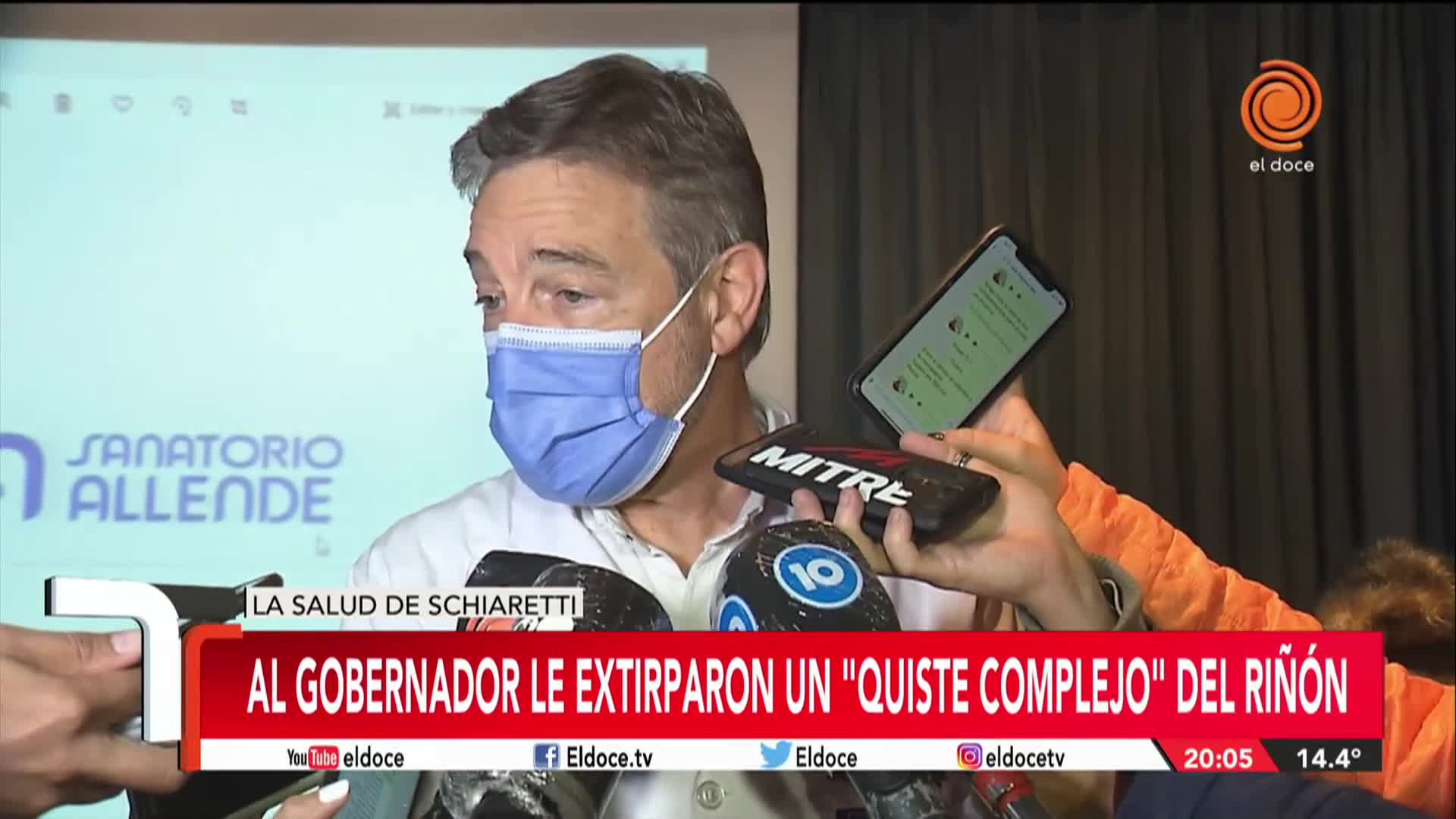 La salud de Schiaretti: recibiría el alta antes del fin de semana