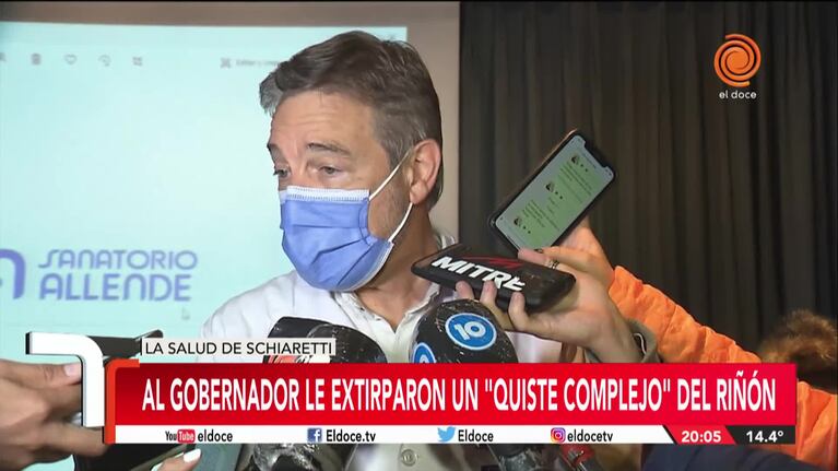 La salud de Schiaretti: recibiría el alta antes del fin de semana