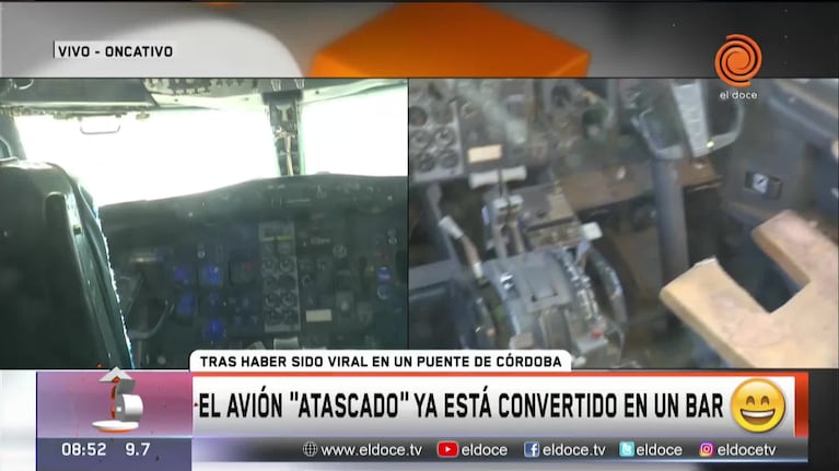 Así quedó el bar avión en Oncativo