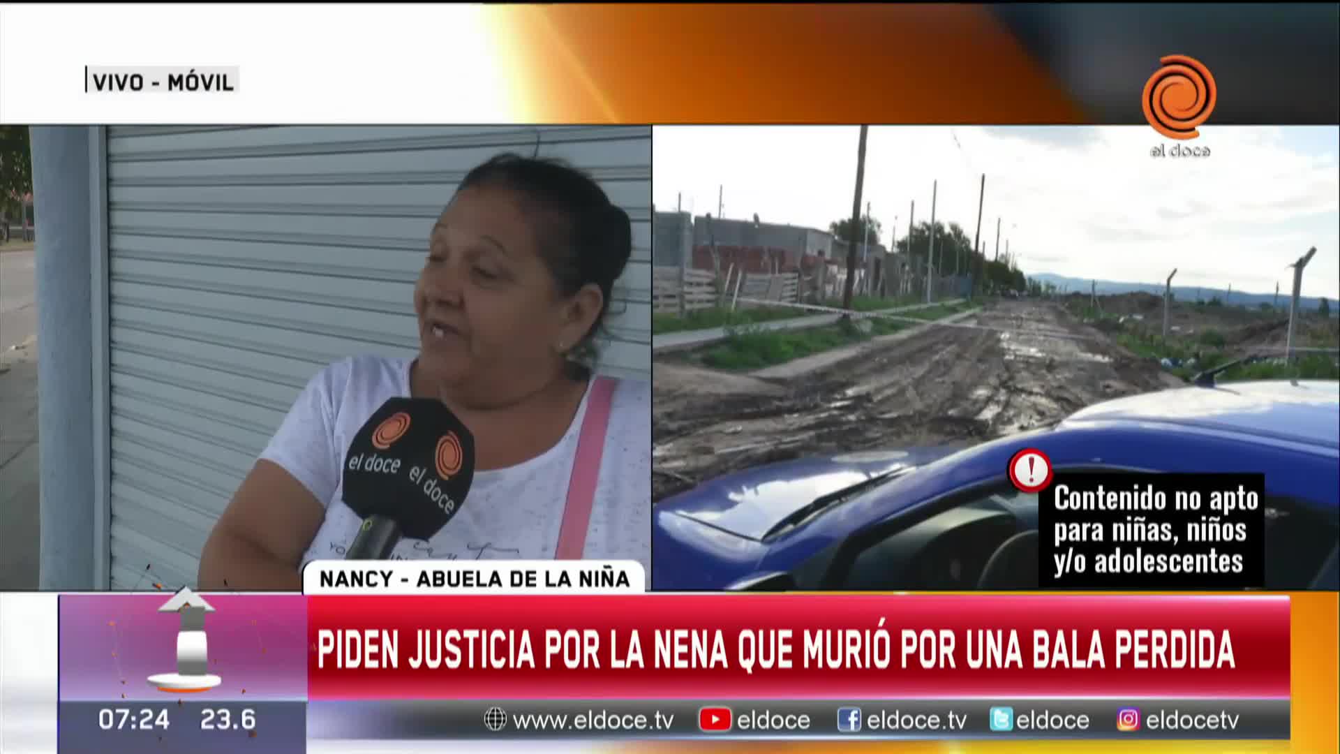 El ruego de la abuela de la nena baleada en Córdoba