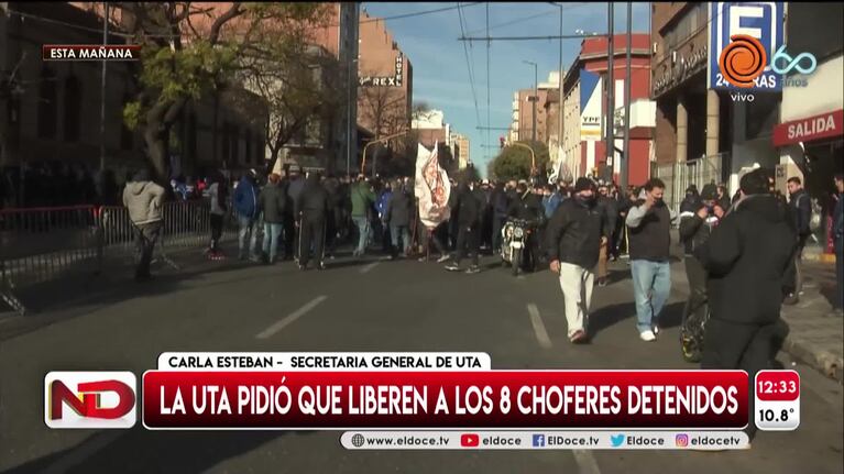 La UTA fue a Tribunales a pedir la liberación de los choferes detenidos