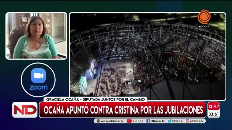 Ocaña apuntó contra Cristina Kirchner por las jubilaciones de privilegio