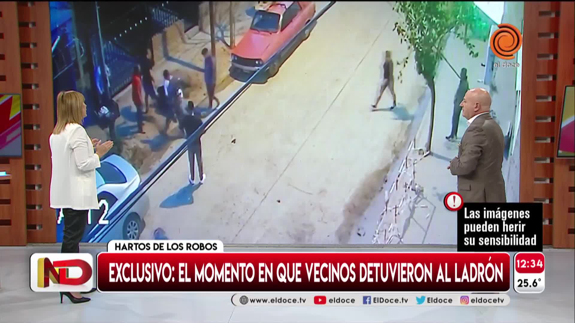 Exclusivo: el momento en que vecinos lincharon a un ladrón armado