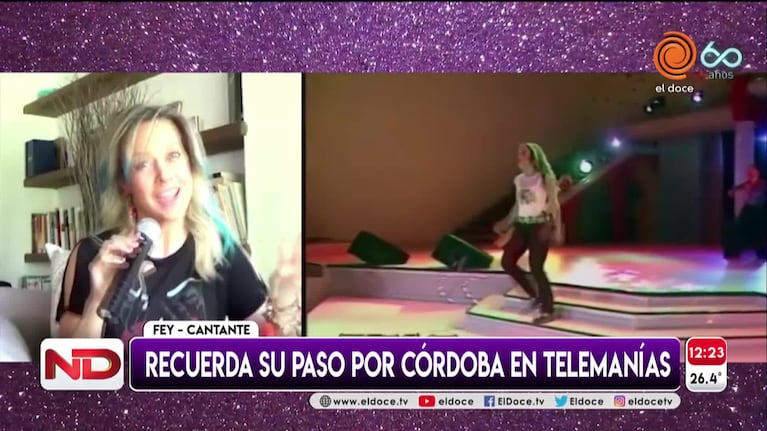 Fey recordó su paso por Córdoba en Telemanías