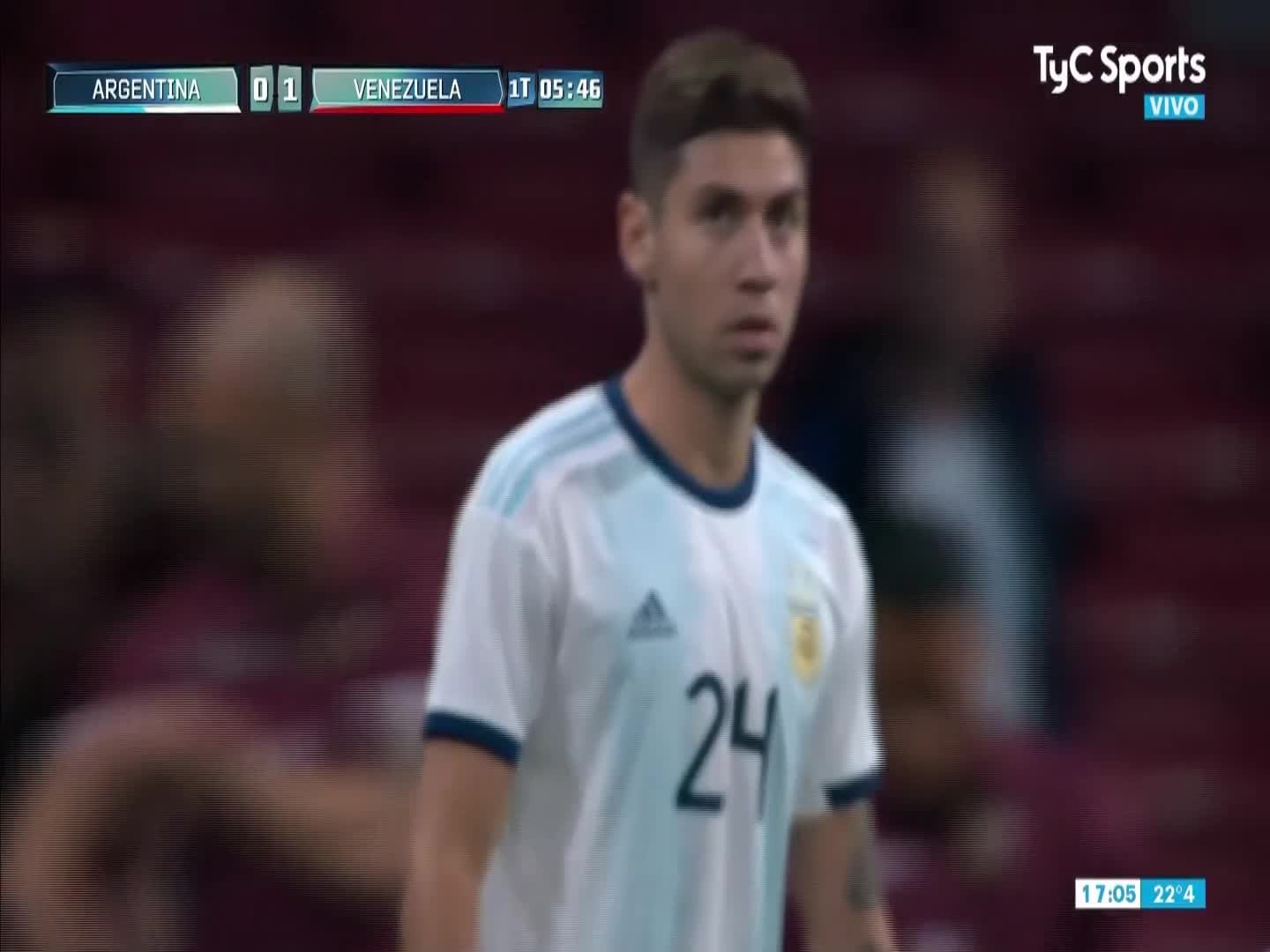 El 1-0 de Venezuela a Argentina