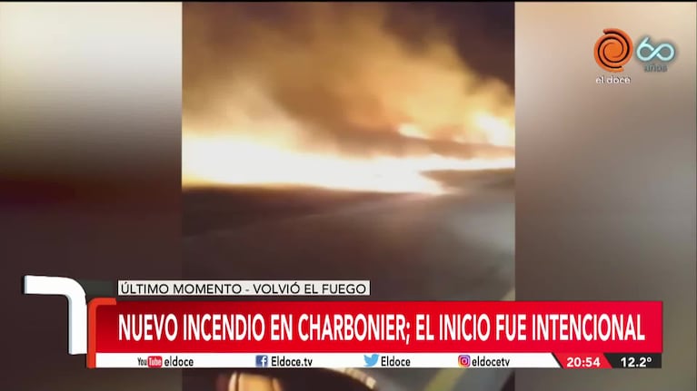 Se desató un voraz incendio en la zona de Charbonier