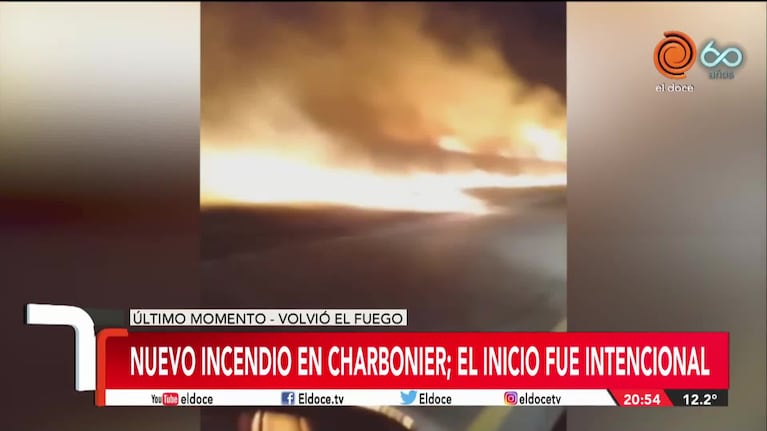 Se desató un voraz incendio en la zona de Charbonier