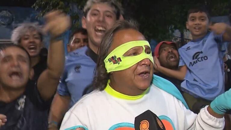 La alegría de los hinchas de Belgrano luego del triunfo ante Aldosivi