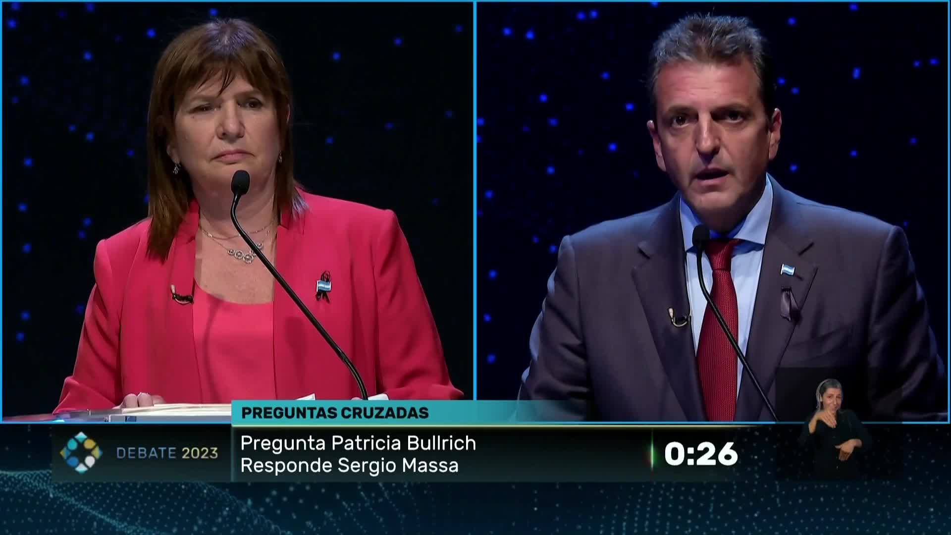 Bullrich repudió la corrupción K y Massa la chicaneó