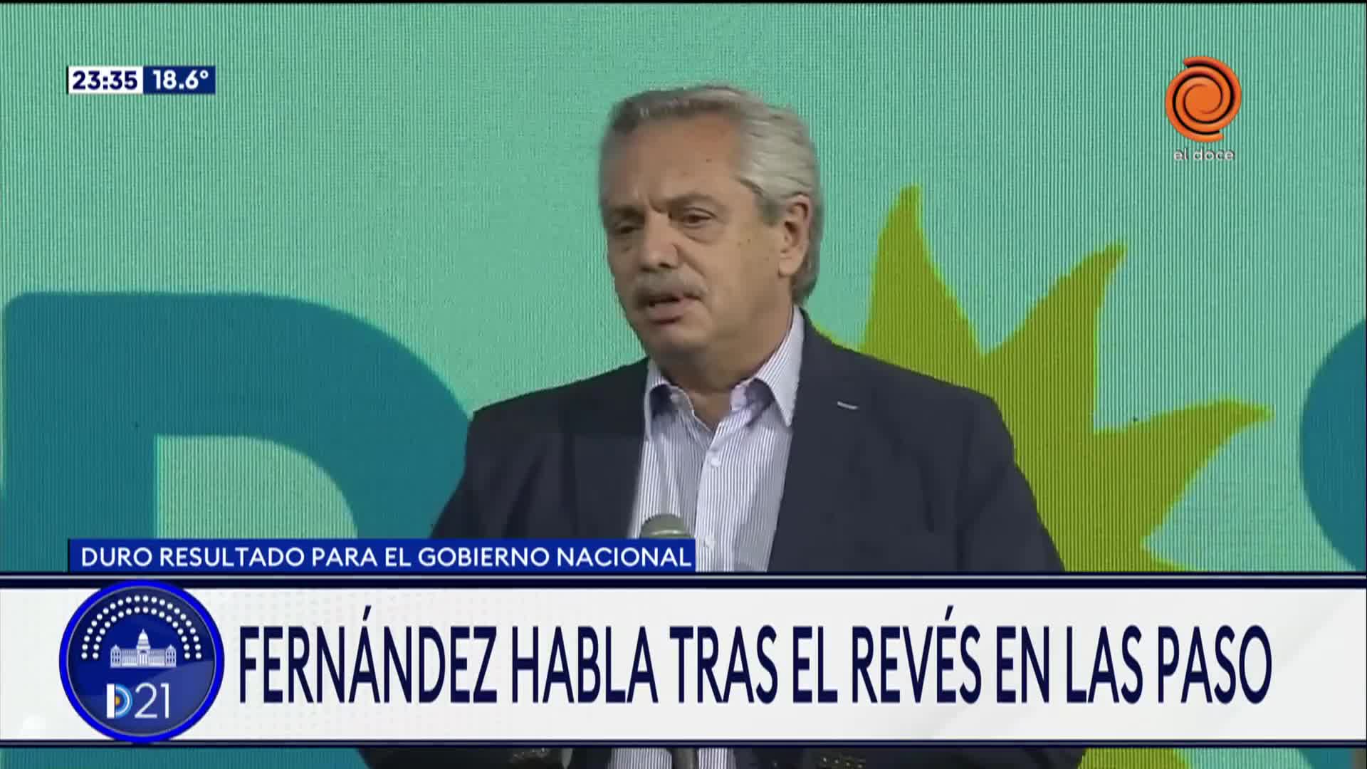 Alberto Fernández habló tras el duro revés en las PASO