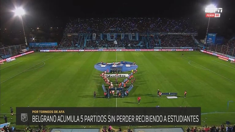 El recibimiento a Belgrano en la Copa de la Liga