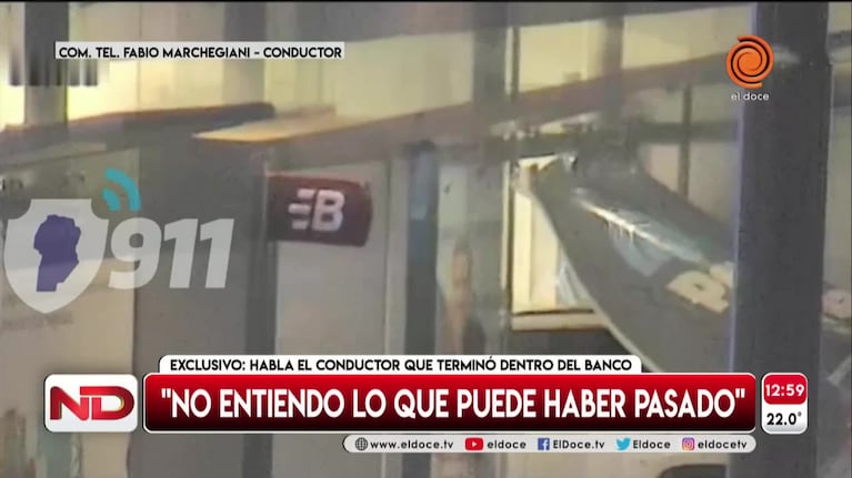 La explicación del conductor que chocó contra un banco