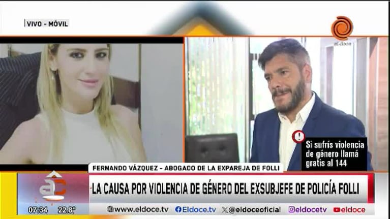 Qué hechos de violencia denunció la expareja contra Folli