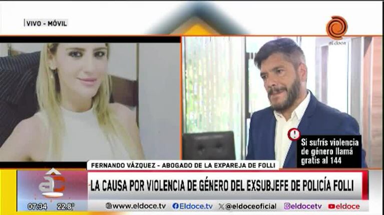 Qué hechos de violencia denunció la expareja contra Folli