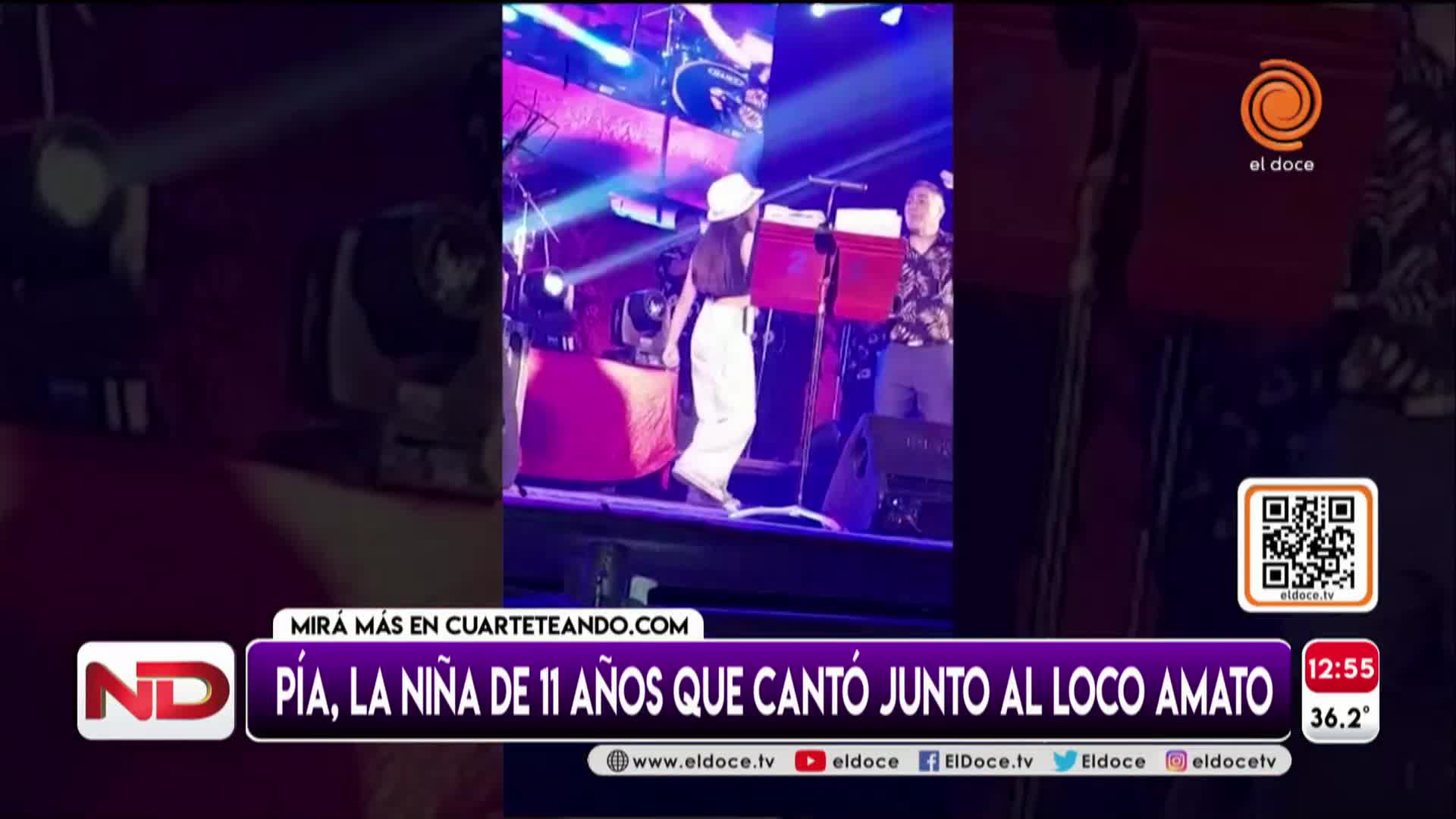 La niña de 11 años que cantó con el Loco Amato