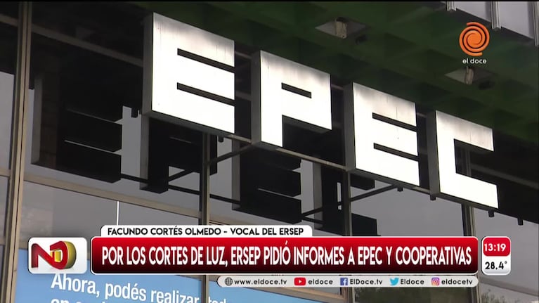 Ersep pidió informes a EPEC y cooperativas por cortes de luz: podría haber sanciones