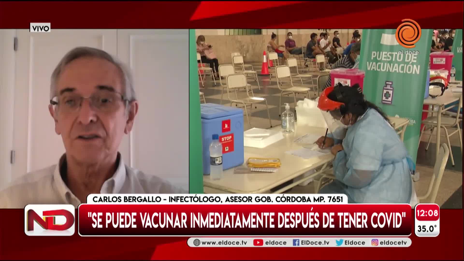 Después del Covid-19, “se puede vacunar inmediatamente”