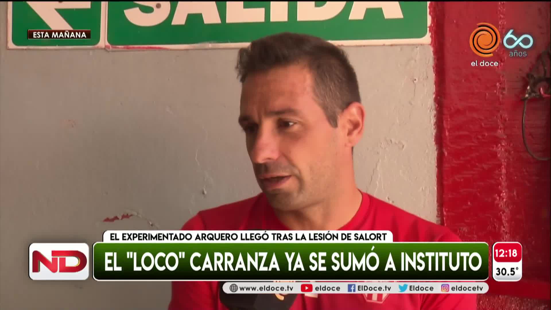 El "Loco" Carranza se sumó al plantel de Instituto