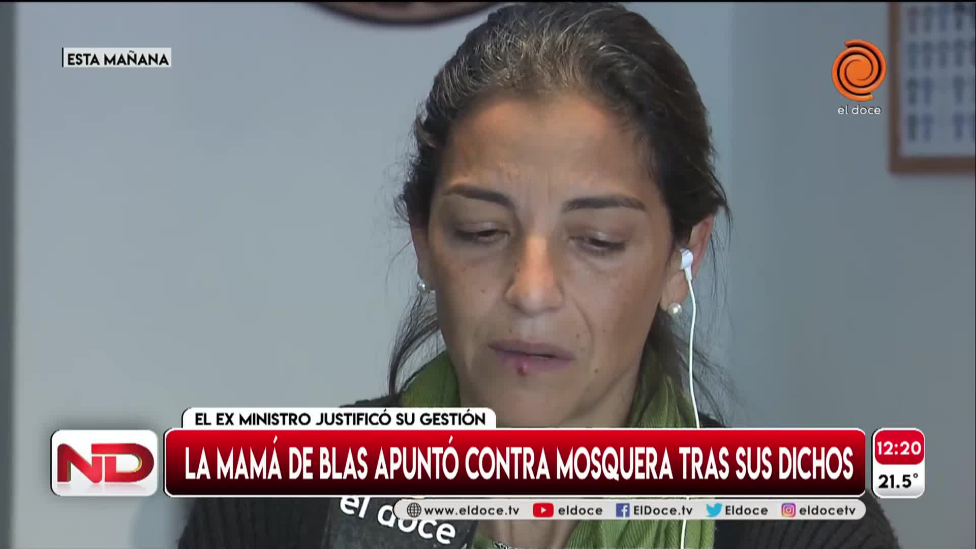 La mamá de Blas Correas cuestionó a Mosquera por mostrar los chats