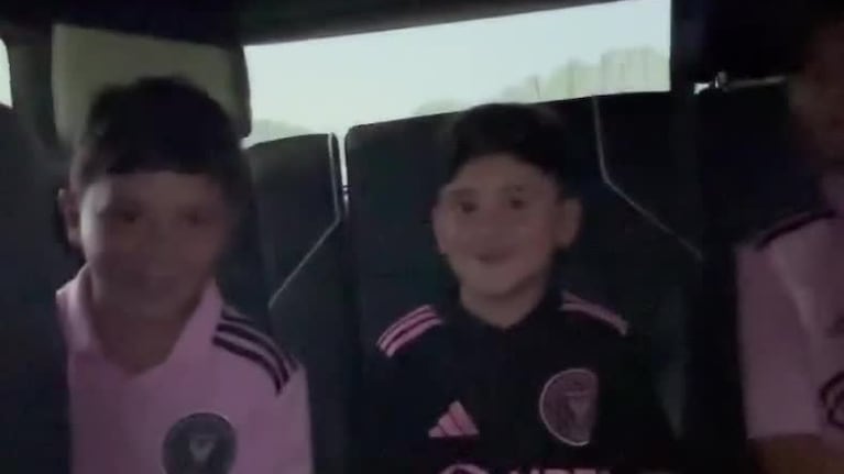 Los hijos de Messi se rieron del 10