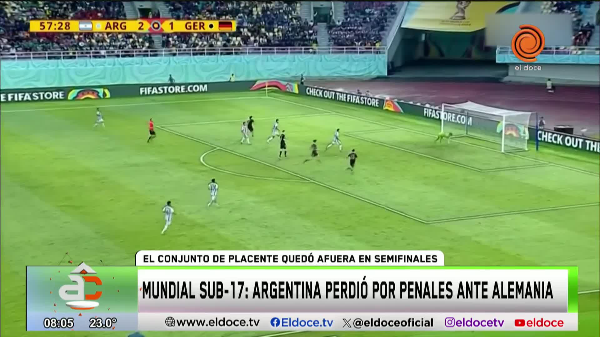 Argentina perdió con Alemania en el Mundial sub 17