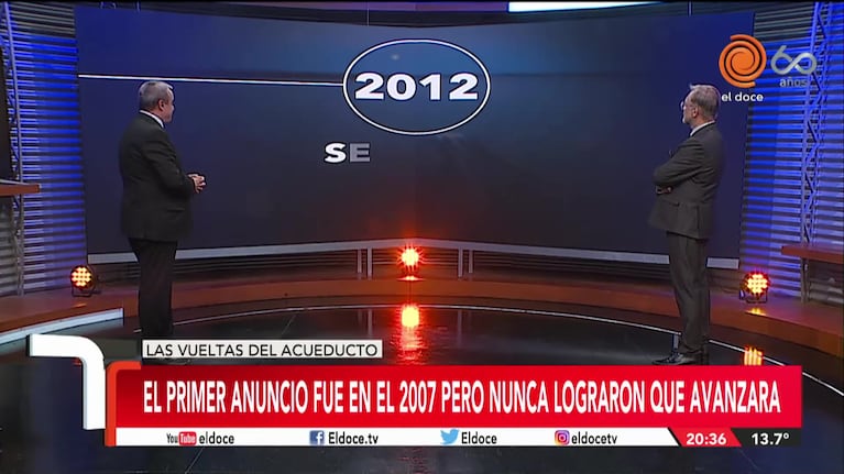 Acueducto Santa Fe-Córdoba: los 13 años de anuncios sobre la obra