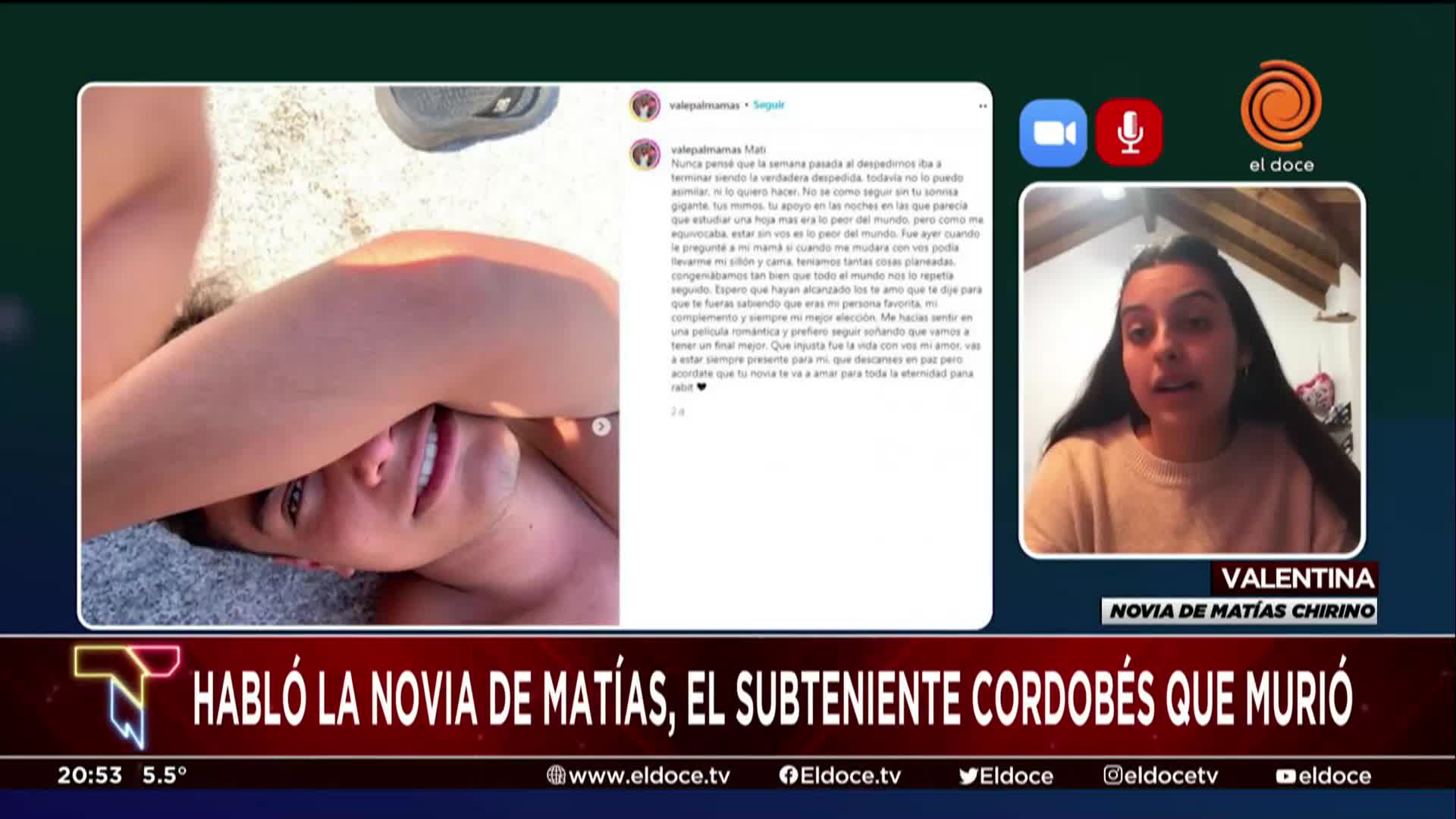 La novia del subteniente fallecido brindó detalles de su muerte