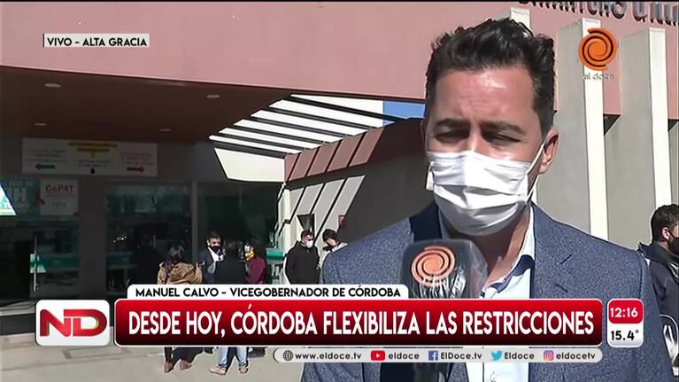 Calvo anunció la ampliación de la vacunación sin turno