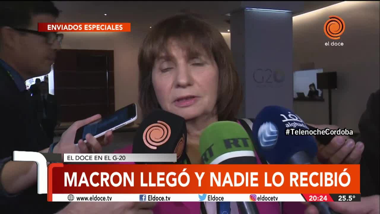 Bullrich sobre la seguridad del G20: "Estamos atentos al minuto a minuto"