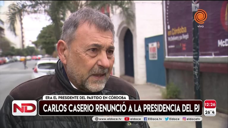 Carlos Caserio renunció a la presidencia del PJ