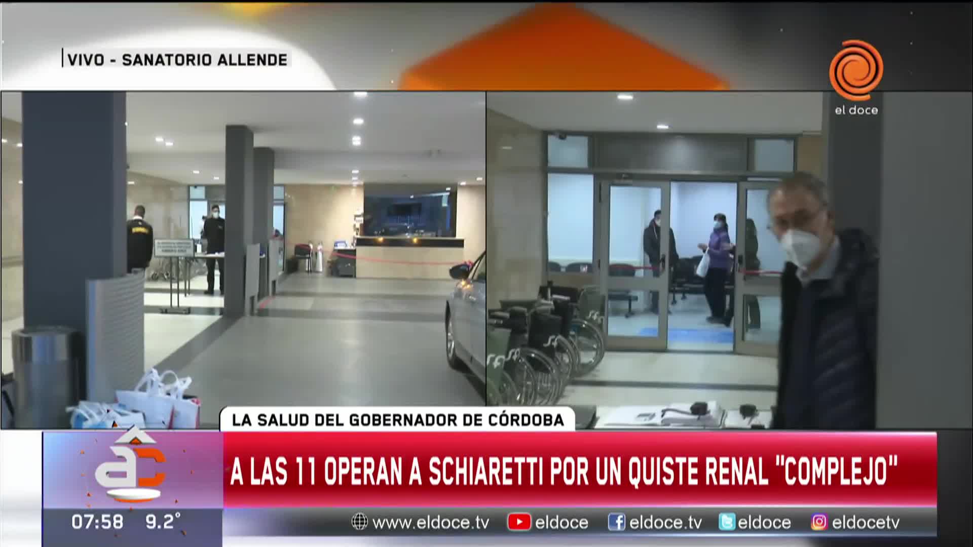 La llegada de Schiaretti al Sanatorio Allende