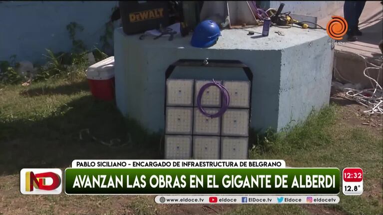 Belgrano avanza con las obras en el Gigante de Alberdi