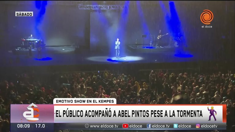 La emoción de los fanáticos que vivieron el show de Abel Pintos bajo la lluvia