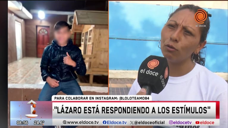 La reacción de Lázaro que esperanzó a sus papás tras el ataque en patota