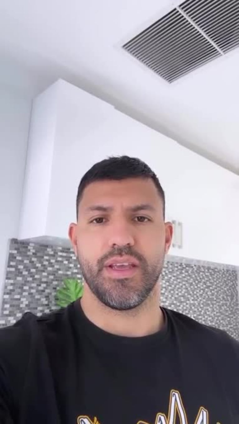 Kun Agüero negó un accidente en moto de agua