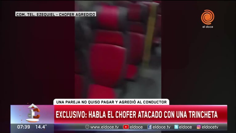 El chofer atacado con una trincheta: “Cuando subo al colectivo me espero cualquier cosa”