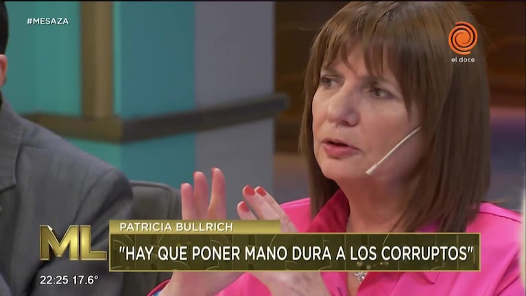 Marate le preguntó sobre la corrupción del PRO a Bullrich