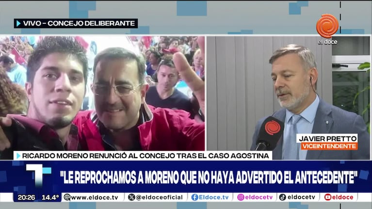Femicidio de Agostina: Pretto, sobre la renuncia de Moreno