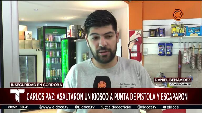 La impotencia de un comerciante asaltado en Carlos Paz