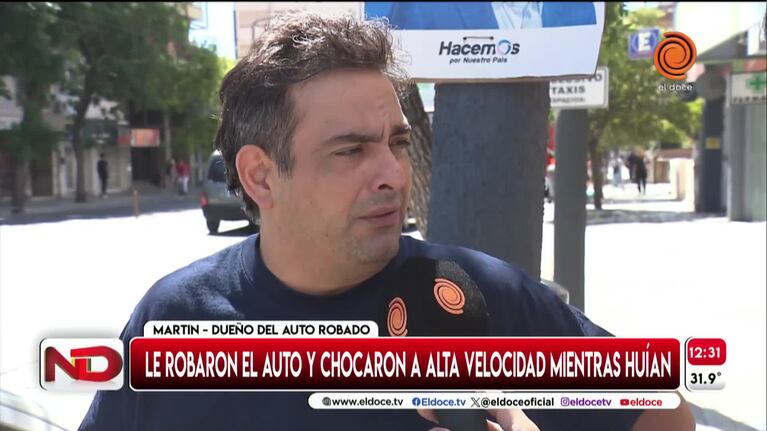 Cómo empezó la persecución y el choque de un ladrón en barrio Patricios