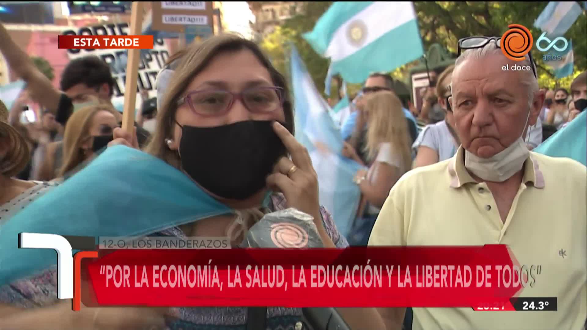 Marcha del #12o: cordobeses protestaron contra el Gobierno en el Patio Olmos