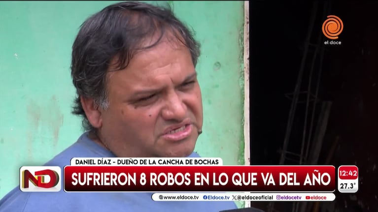 La bronca del dueño de una cancha de bochas que sufrió ocho robos en 2023