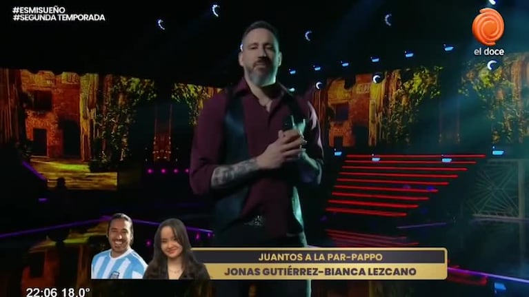 Brilló al cantar con Jonás Gutiérrez pero se quebró al recordar a sus abuelas: "Están en el cielo"