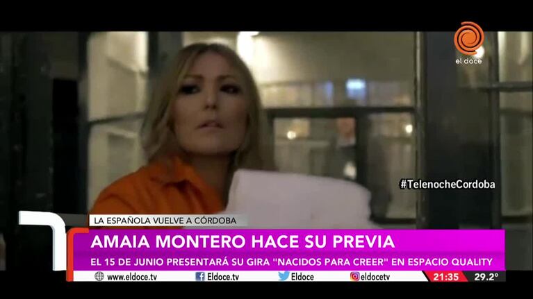 Amaia Montero anticipó su regreso a Córdoba