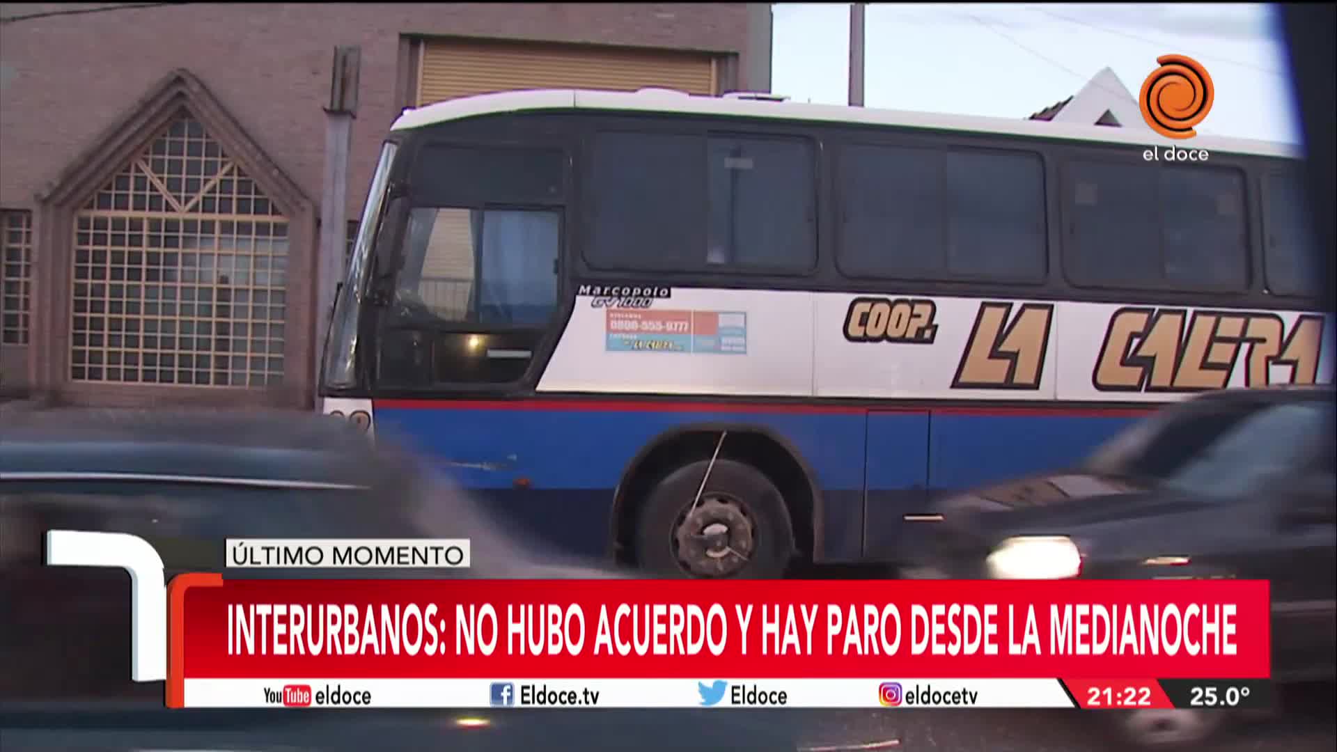 Confirmaron el paro de transporte interurbano desde la medianoche