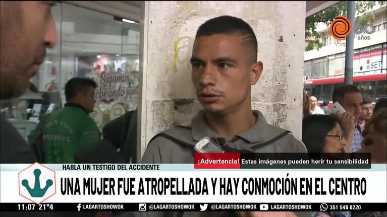 Habló el testigo que asistió a la mujer aplastada por el camión de basura